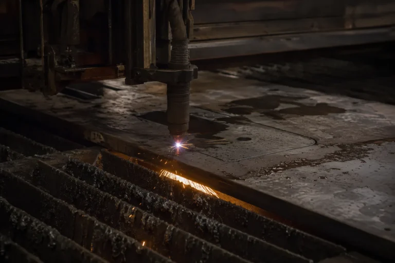 CNC plasma cutting steel parts at MundiMetal in Grantsville Utah